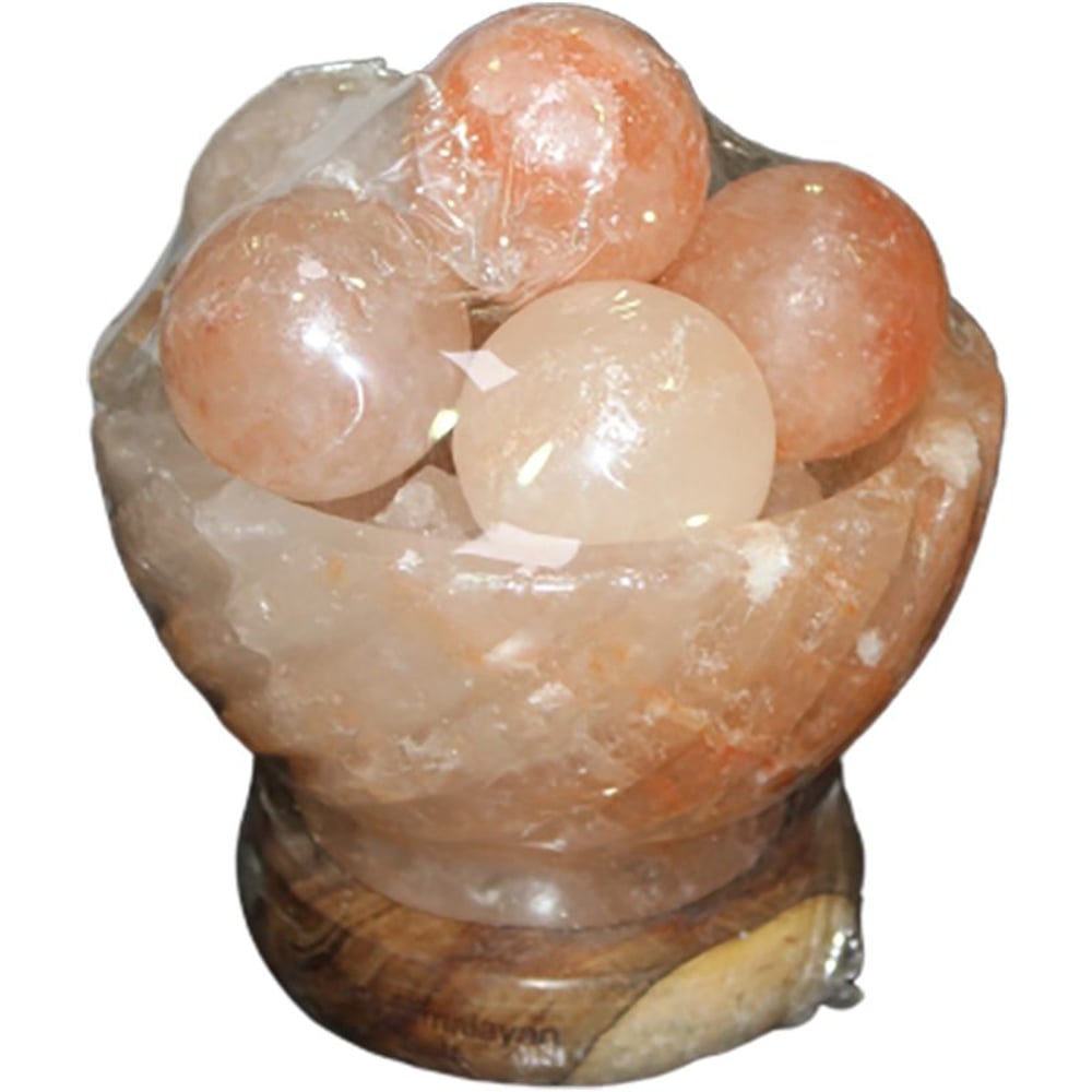 Himalayan Salt Bowl Salt Lamp with Balls