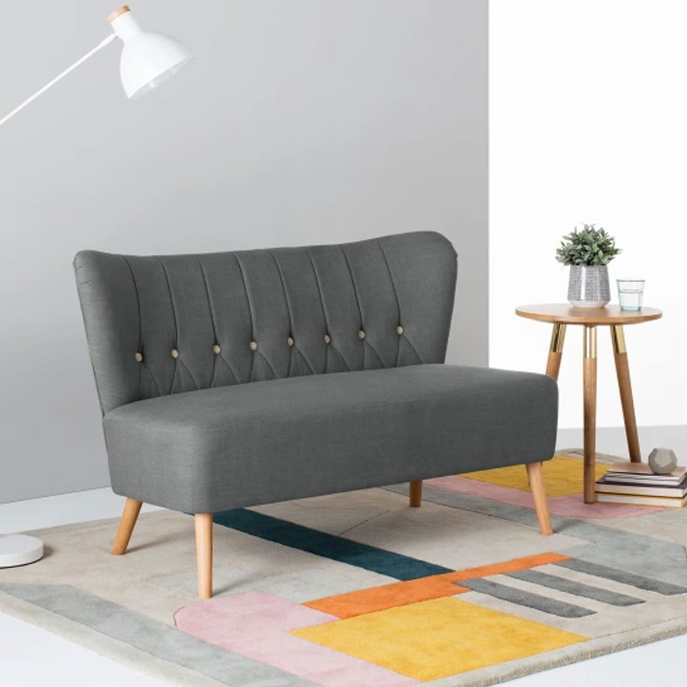 Asghar Furniture - Nova Upholstered loveseat - Grey Asghar Furniture - Nova Upholstered loveseat - Grey