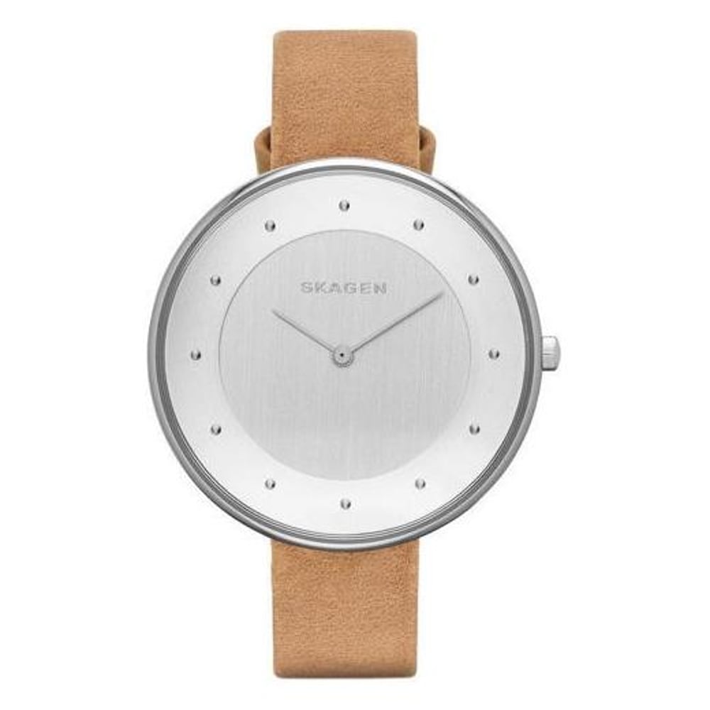 Skagen Gitte Brown Leather Women Watch SKW2326 Skagen Gitte Brown Leather Women Watch SKW2326