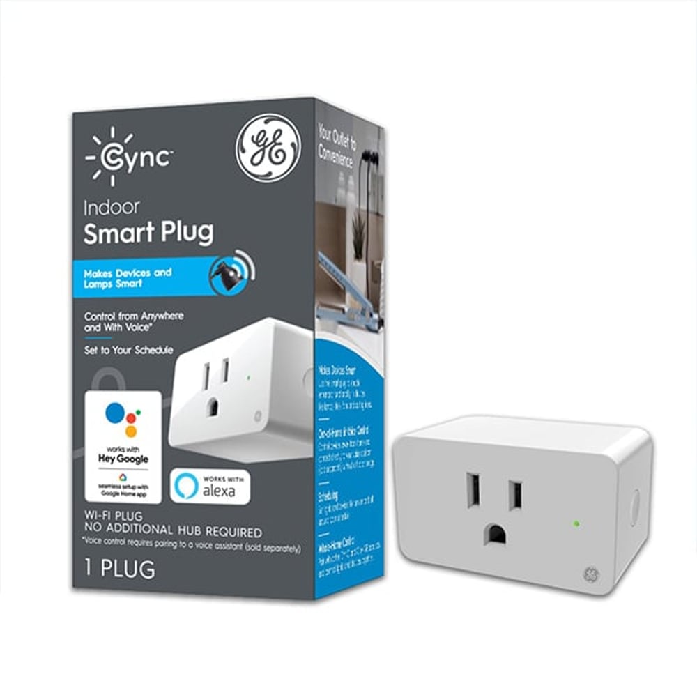 GE C On / Off Smart Plug with Wi-Fi, Works with Google Assistant, No Hub Required, 1-Pack GE C On / Off Smart Plug with Wi-Fi, Works with Google Assistant, No Hub Required, 1-Pack