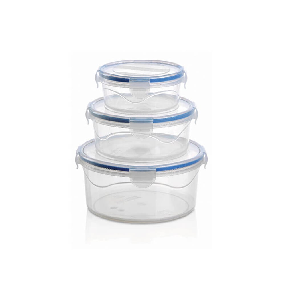 Click With Lock Round Food Saver 3 Pcs Set Click With Lock Round Food Saver 3 Pcs Set