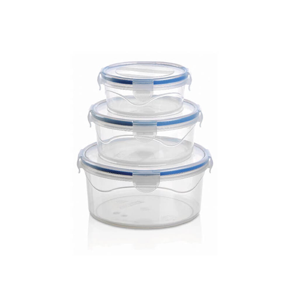 Click With Lock Round Food Saver 3 Pcs Set