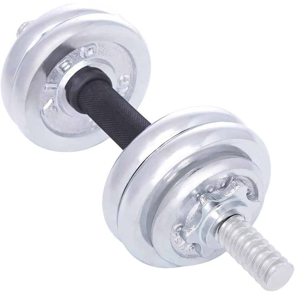 ULTIMAX 15 kg Chrome Dumbbell Set Adjustable Dumbbells set Cast Iron Adjustable Dumbbell Set - Hand Weight Lifting CHROME + Box