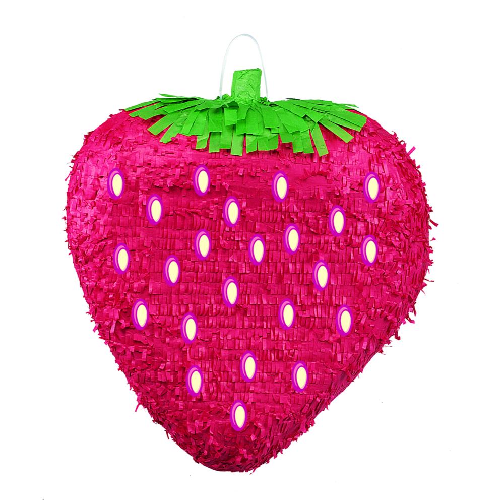 Unique- Standard Pinatas - Strawberry Pinata 18in X 16in Ipcs