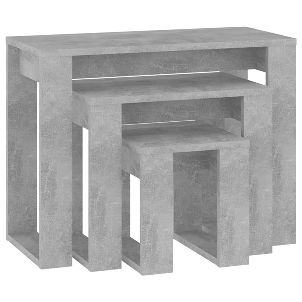 Vidaxl Nesting Tables 3 Pcs Concrete Grey Engineered Wood Vidaxl Nesting Tables 3 Pcs Concrete Grey Engineered Wood