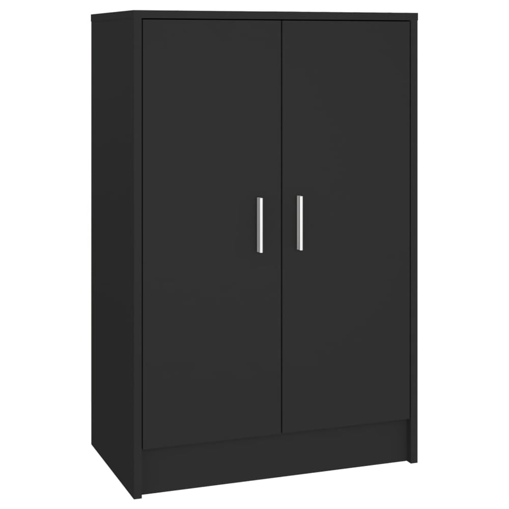 vidaXL Shoe Cabinet Black 60x35x92 cm Engineered Wood