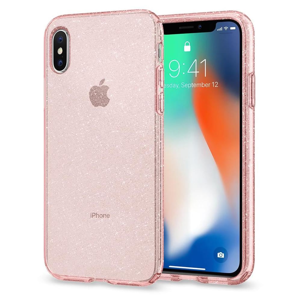 Spigen Liquid Crystal Case Glitter For iPhone Xs Max - Rose Quartz
