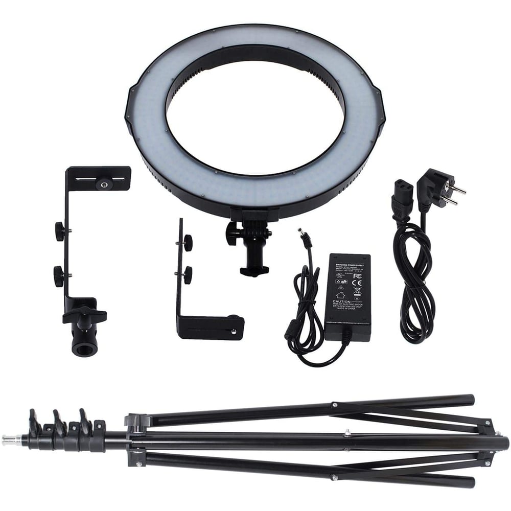 Coopic Rl-320a Bio-color 3200k-5600k Dimmable Ring Video Light With Light Stand (18 Inches/46 Centimeters Outer 40w, 160 Pieces Led Smd)