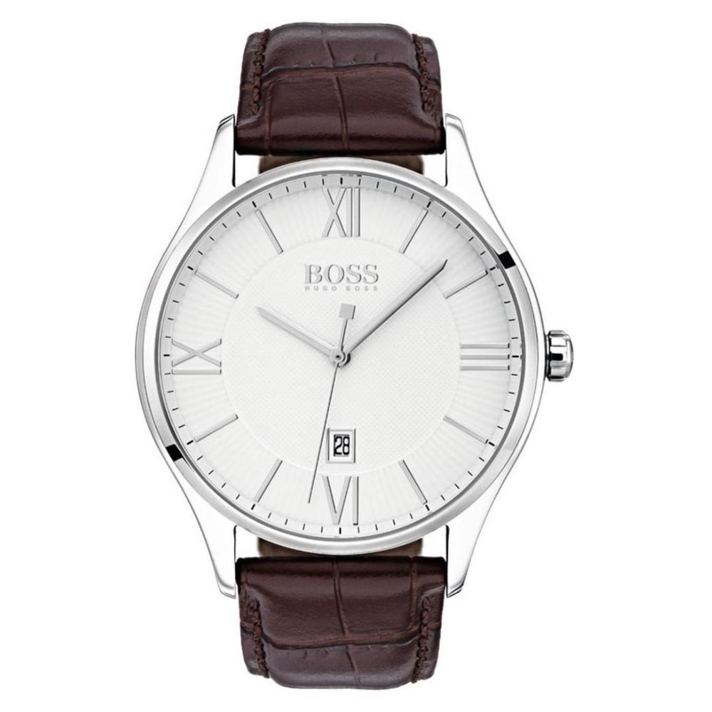Hugo Boss Governor Watch For Men with Black Leather Strap Hugo Boss Governor Watch For Men with Black Leather Strap