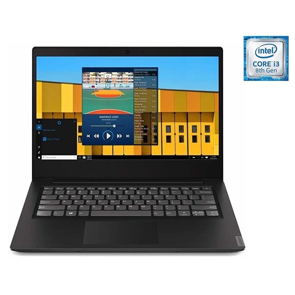 Lenovo ideapad S145-14IKB Laptop - Core i3 2.2GHz 4GB 128GB Shared Win10 14inch HD Granite Black English/Arabic Keyboard