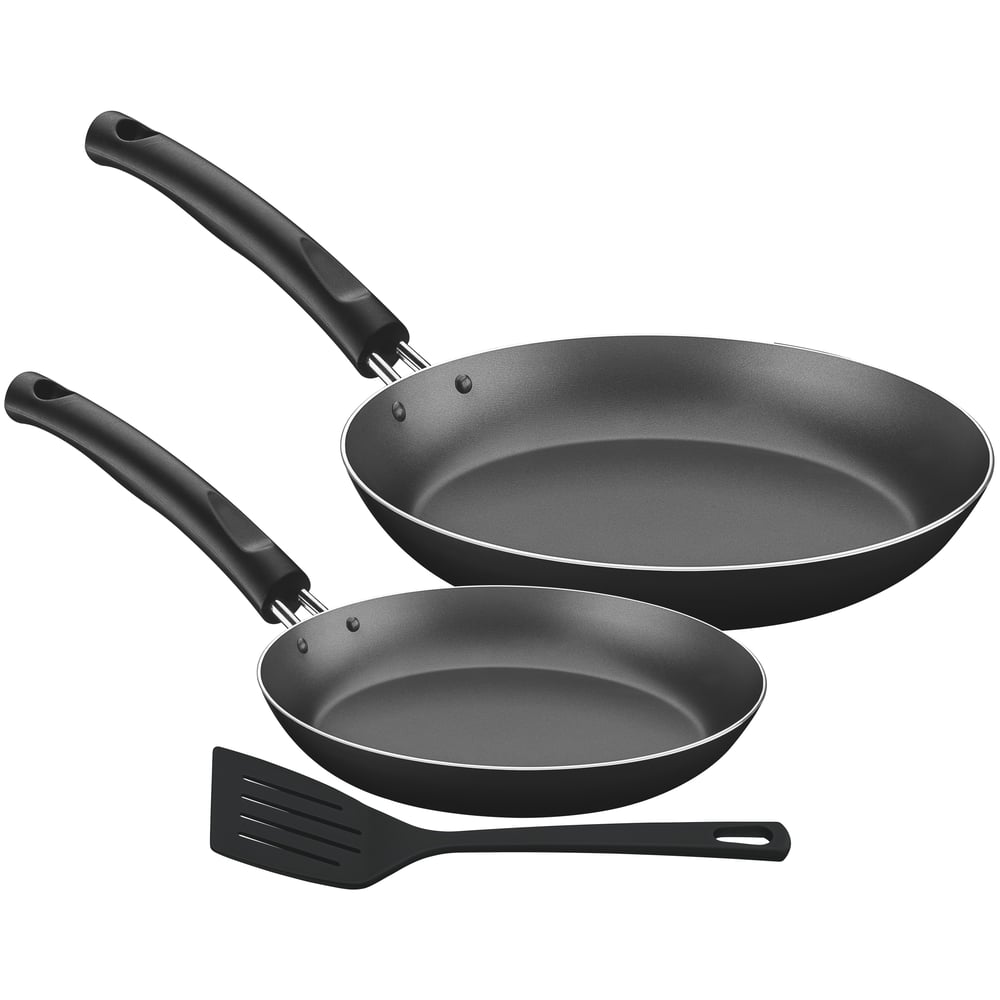 Tramontina Frying Pan With Spatula 3Pc Cookware Set Tramontina Frying Pan With Spatula 3Pc Cookware Set