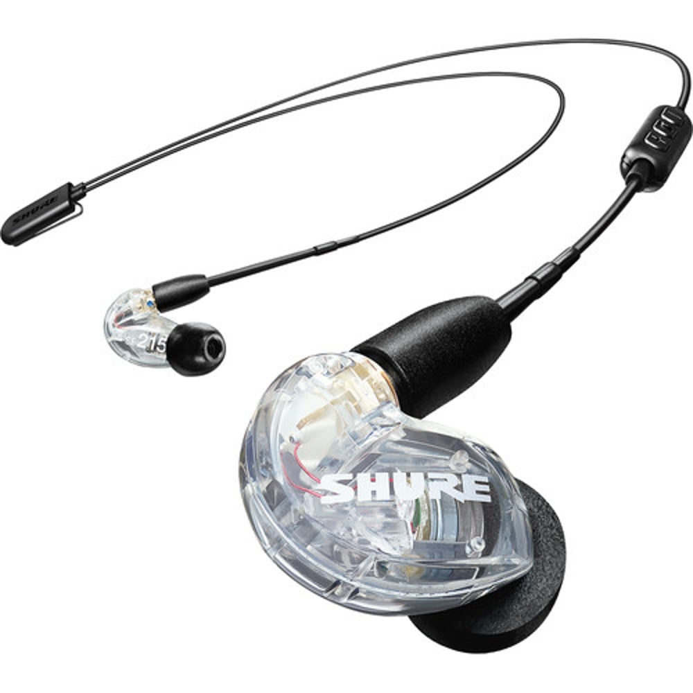 Shure SE215 Wireless Sound Isolating Earphones With Bluetooth Clear