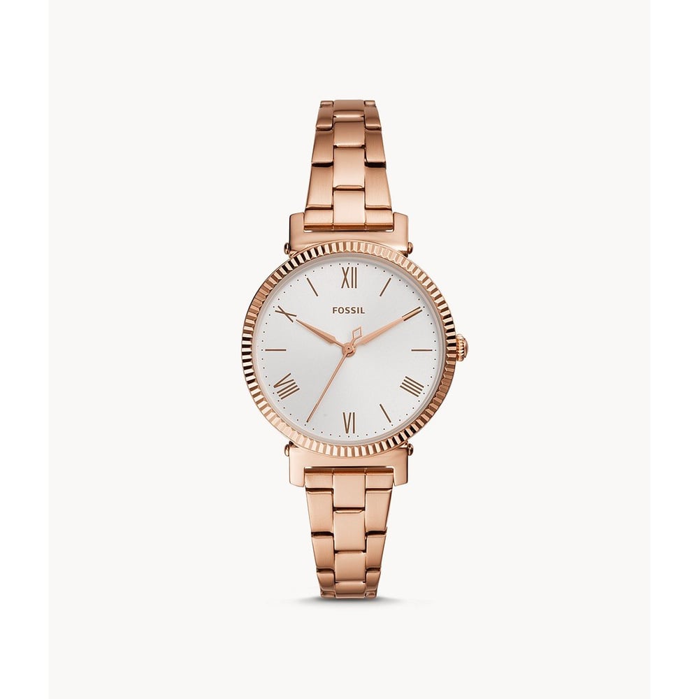 Fossil Womens Daisy 3 Hand Stainless Steel Watch - Es4791
