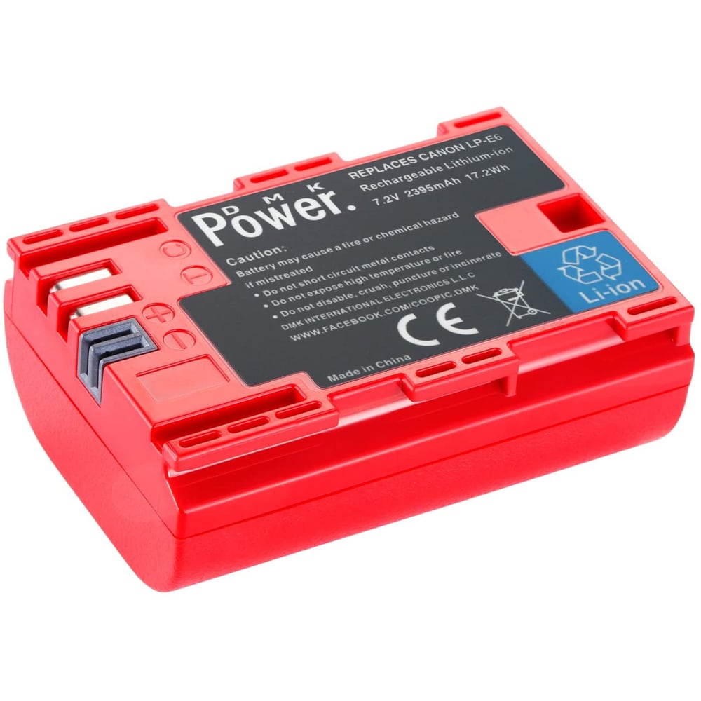 Dmk Power Lp-e6 Lp-e6n(2395mah) Battery Compatible With Canon Eos R 60d 70d 80d 5d Ii 5d Iii 5d Iv 5ds 6d 6d Mark Ii 7d 7d Mark Ii C700 Xc10 Xc15 Cameras