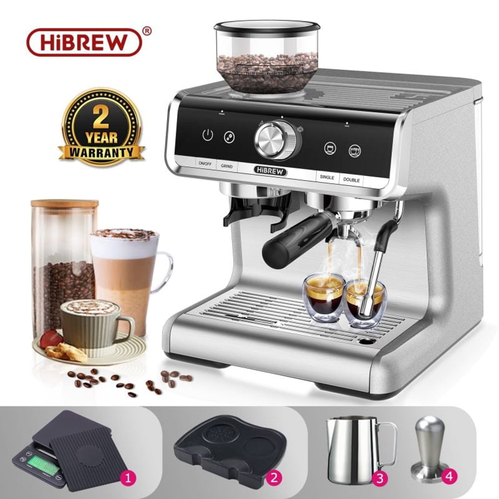HiBREW Barista Pro H7 19Bar Bean to Espresso, Cafeteria Commercial Level Coffee Machine, with Full Kit
