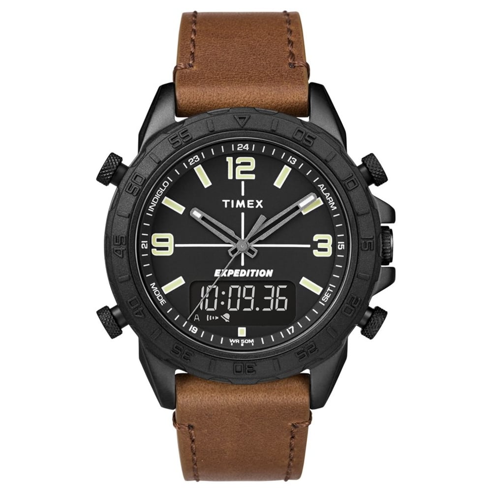 Timex TW4B17400 Expedition Pioneer Quartz Brown Leather Watch Men Timex TW4B17400 Expedition Pioneer Quartz Brown Leather Watch Men