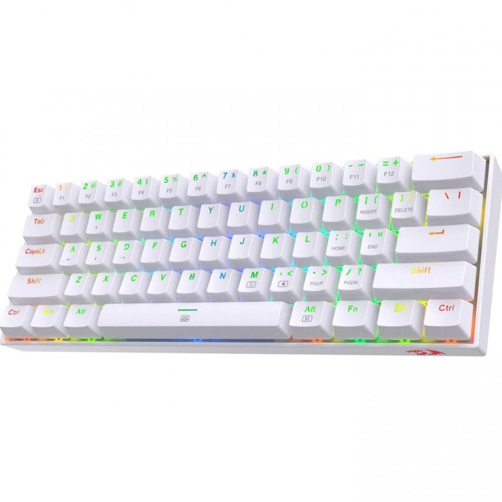 Redragon Gaming Mechanical Keyboard Red Switch White Redragon Gaming Mechanical Keyboard Red Switch White