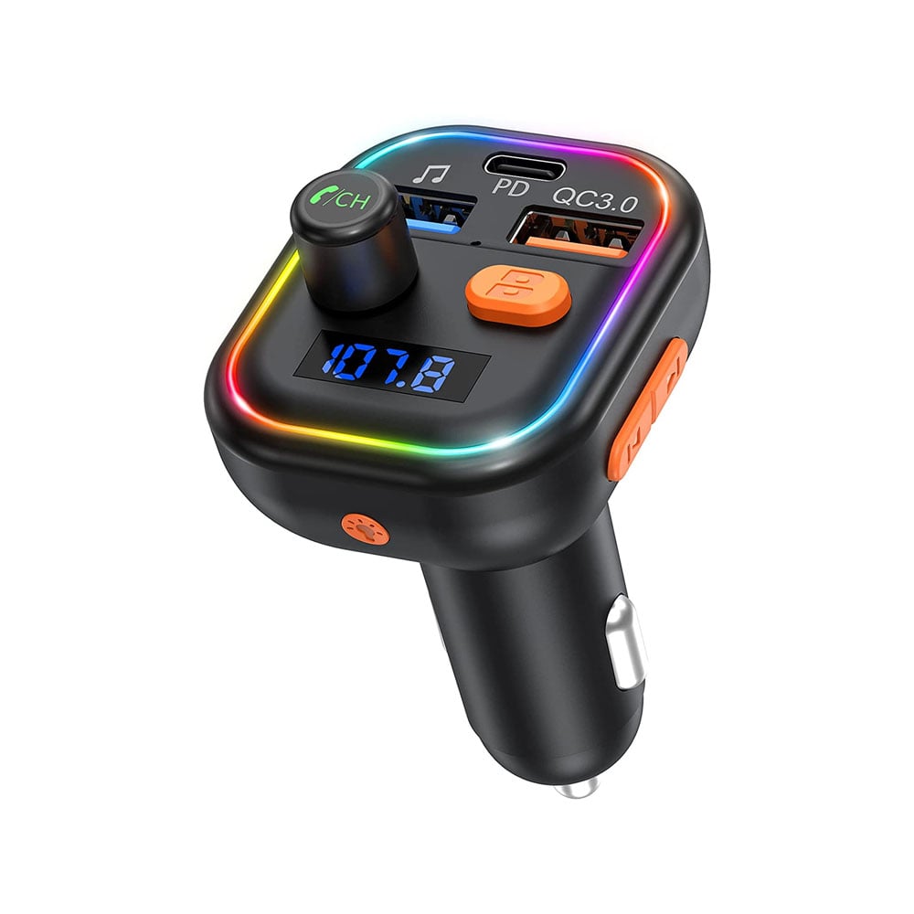 Victsing Wireless Fm Transmitter Qc/pd Fast Charging - Hands Free Call - Support Siri Black