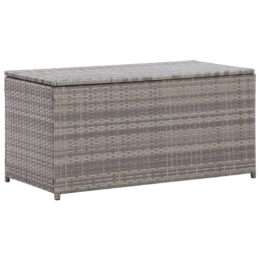 Vidaxl Garden Storage Box Poly Rattan 100x50x50 Cm Grey Vidaxl Garden Storage Box Poly Rattan 100x50x50 Cm Grey