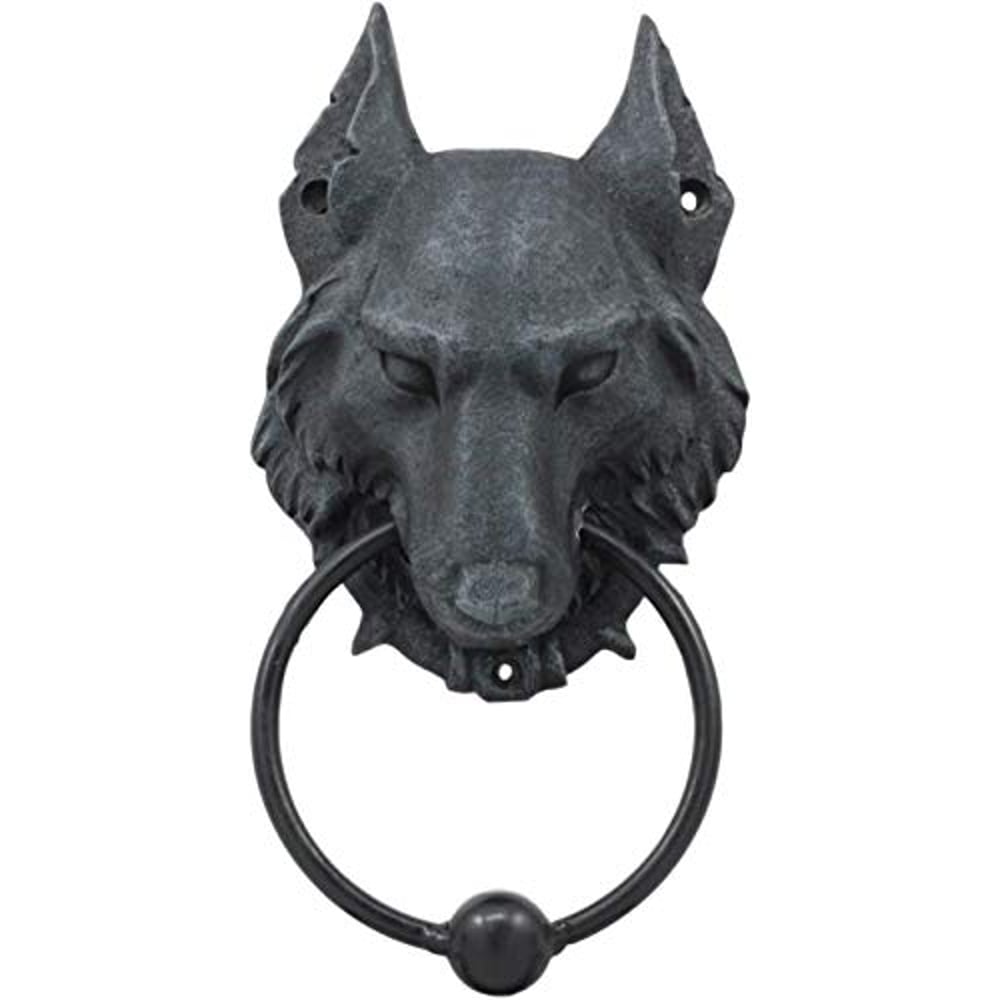 Pacific Giftware 8.5 Inch Evil Wolf Gargoyle Resin Door Knocker Statue Figurine Pacific Giftware 8.5 Inch Evil Wolf Gargoyle Resin Door Knocker Statue Figurine