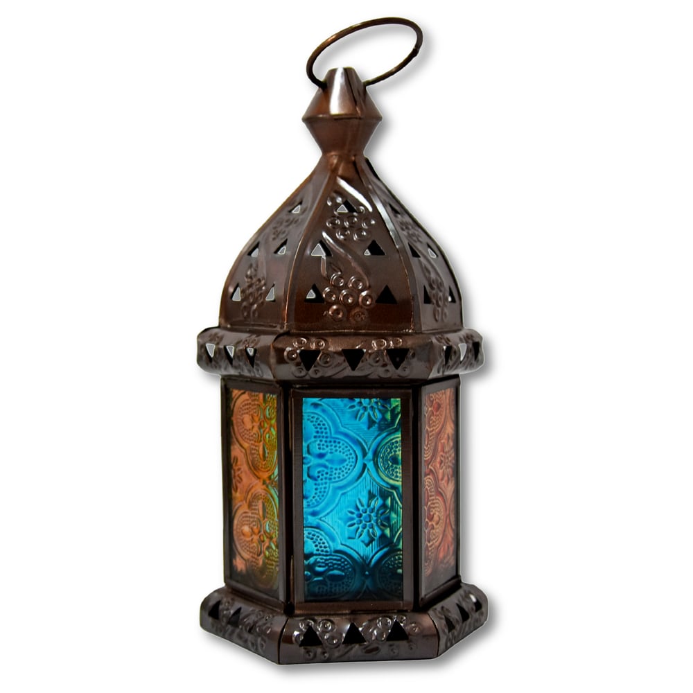 Ramadan Arabic Style Eid Mubarak Lights Hanging Decorative Candle Lantern Lamp for Wall Hanging Lantern IGL-1104