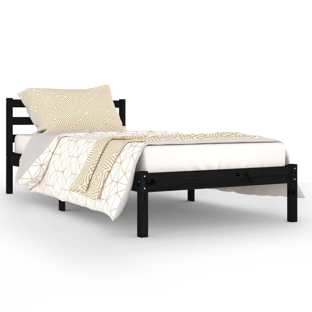vidaXL Day Bed Solid Wood Pine 90x200 cm Black vidaXL Day Bed Solid Wood Pine 90x200 cm Black