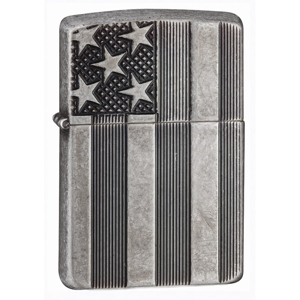 Zippo 28974 Us Flag Armor Chrome Windproof Lighter Zippo 28974 Us Flag Armor Chrome Windproof Lighter