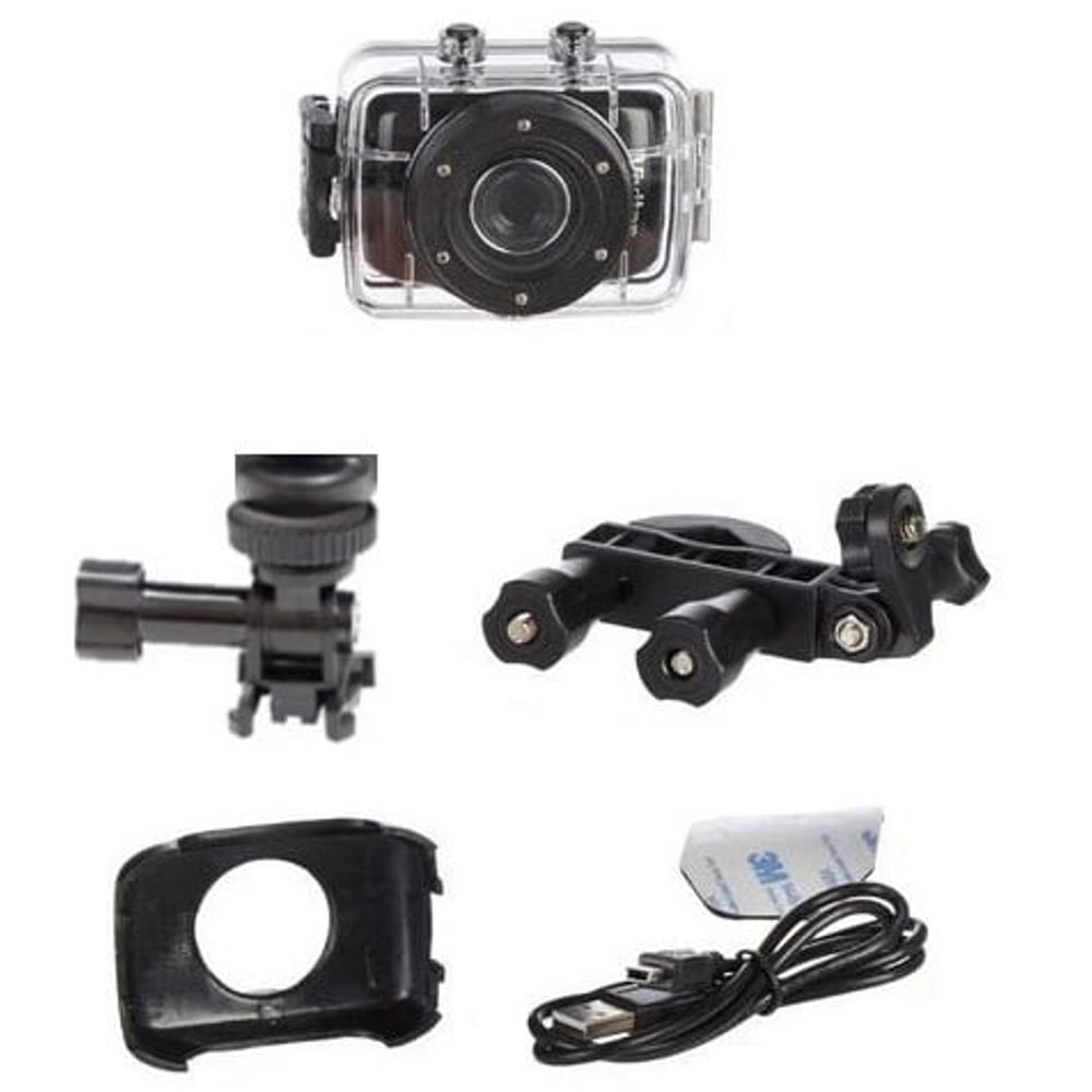 Vivitar SII VIVDVR781 Action Camera W/ Bike Mount + Helmet Mount + Waterproof Case + Selfie Stick Blue Vivitar SII VIVDVR781 Action Camera W/ Bike Mount + Helmet Mount + Waterproof Case + Selfie Stick Blue