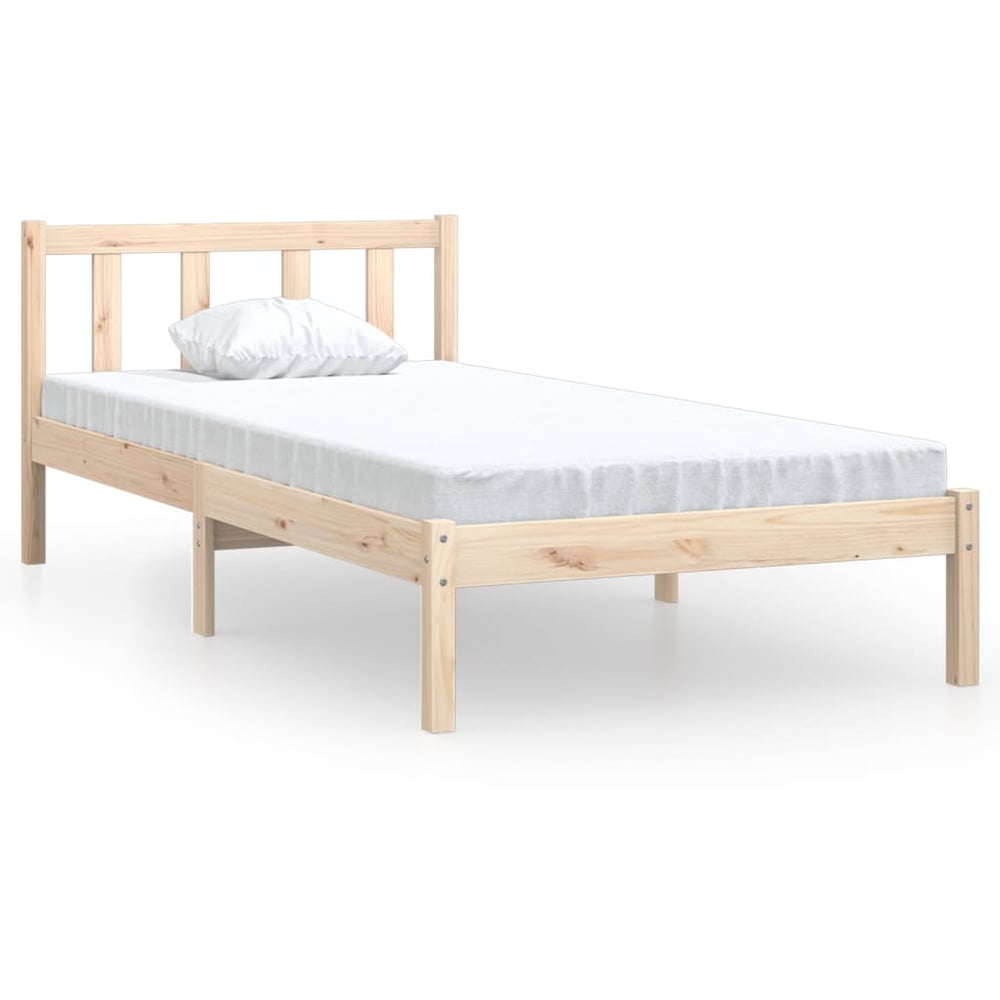 vidaXL Bed Frame Solid Pinewood 90x200 cm