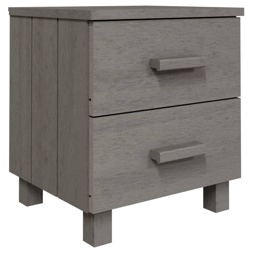 Vidaxl Bedside Cabinet Light Grey 40x35x44.5 Cm Solid Pinewood