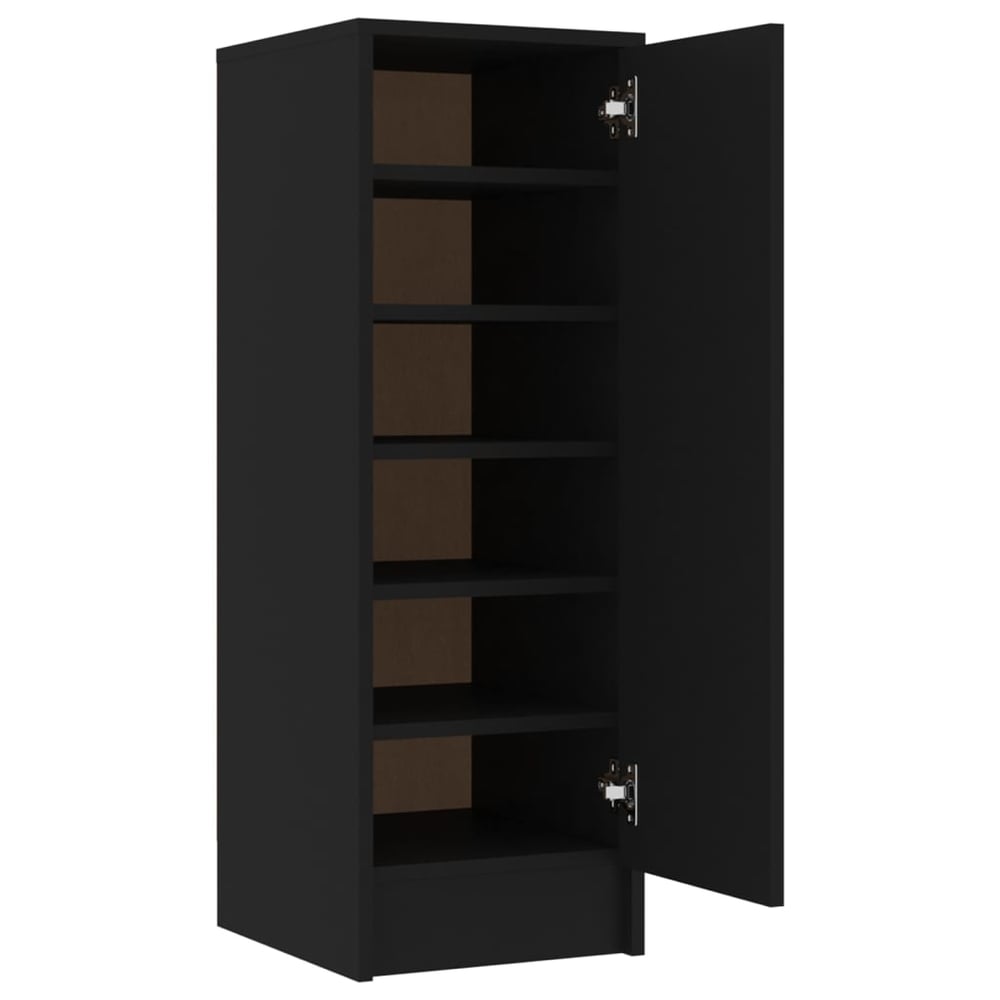 vidaXL Shoe Cabinet Black 32x35x92 cm Engineered Wood vidaXL Shoe Cabinet Black 32x35x92 cm Engineered Wood