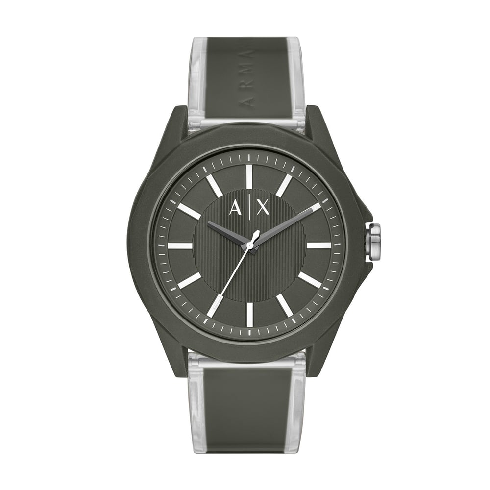 Armani Exchange Drexler Green Silicon Men Watch AX2638 Armani Exchange Drexler Green Silicon Men Watch AX2638