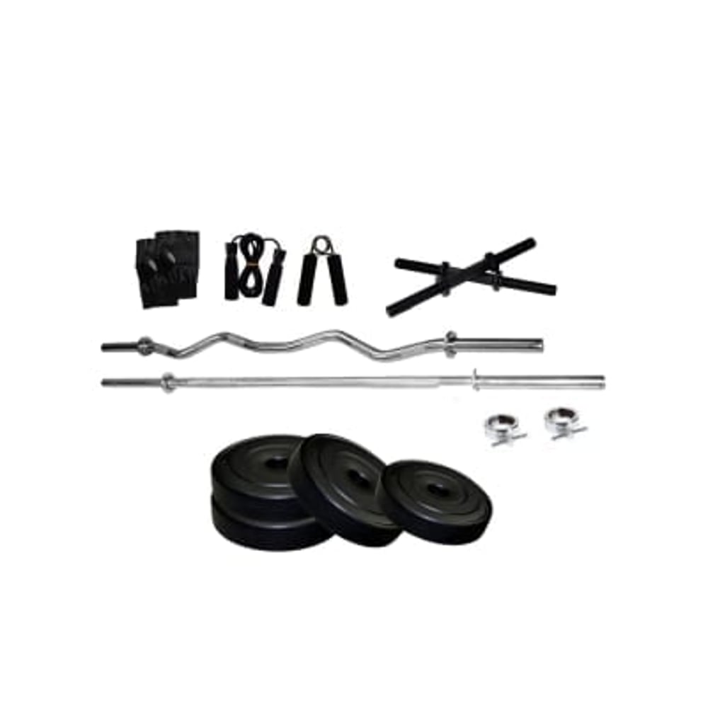 Stag Home Gym 5 Ft Straight And 3 Ft Curl Rod Set | 20 Kg
