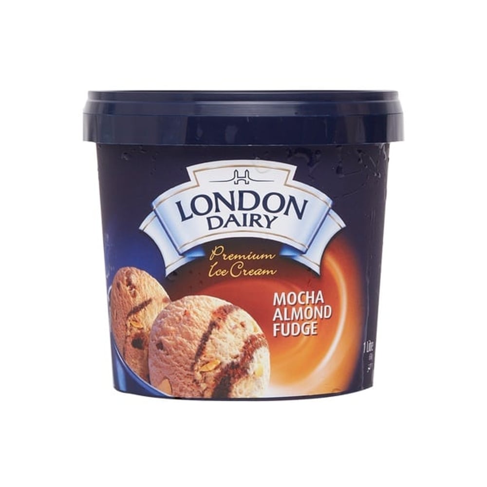 London Dairy Ice Cream Mocha Almond Fudge 1 Ltr