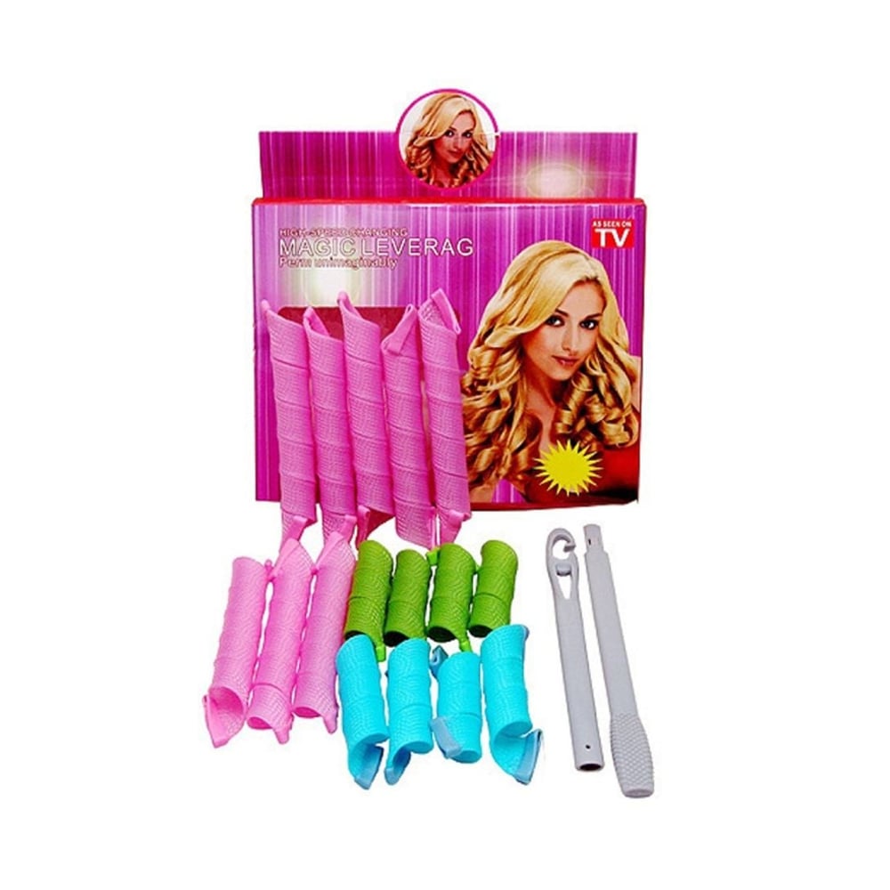 Generic Magic Leverag Curlers Hair Rollers Pink/Green/Blue Generic Magic Leverag Curlers Hair Rollers Pink/Green/Blue