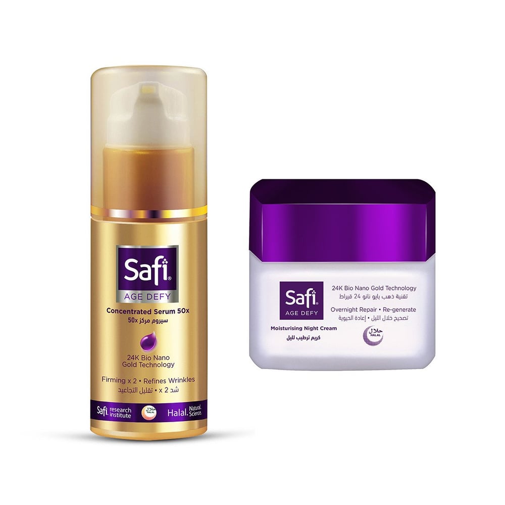 Safi Age Defy Serum 20Ml + Night Cream 40Gm Safi Age Defy Serum 20Ml + Night Cream 40Gm