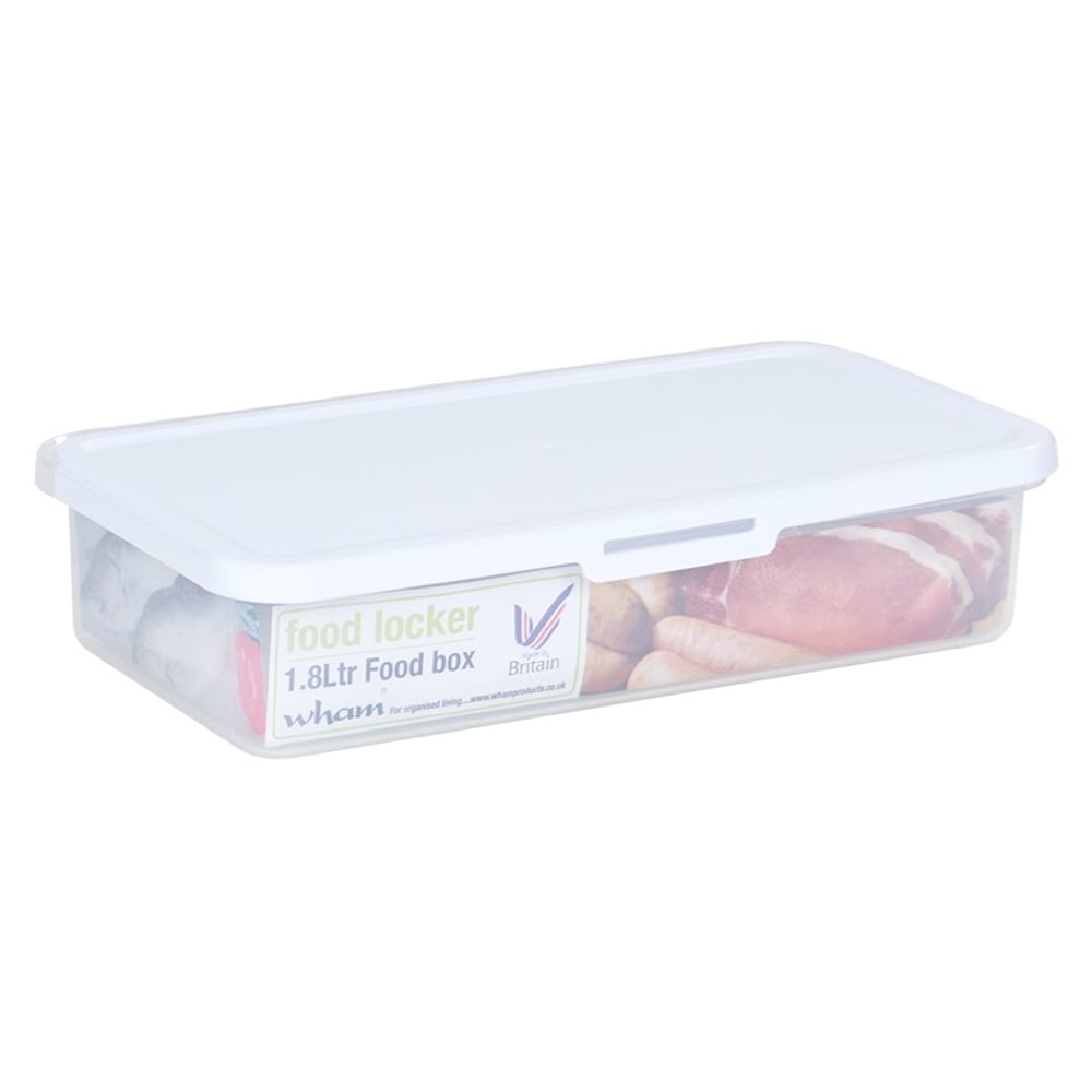 Lunch Box Rectangular Clear/White 1.8L