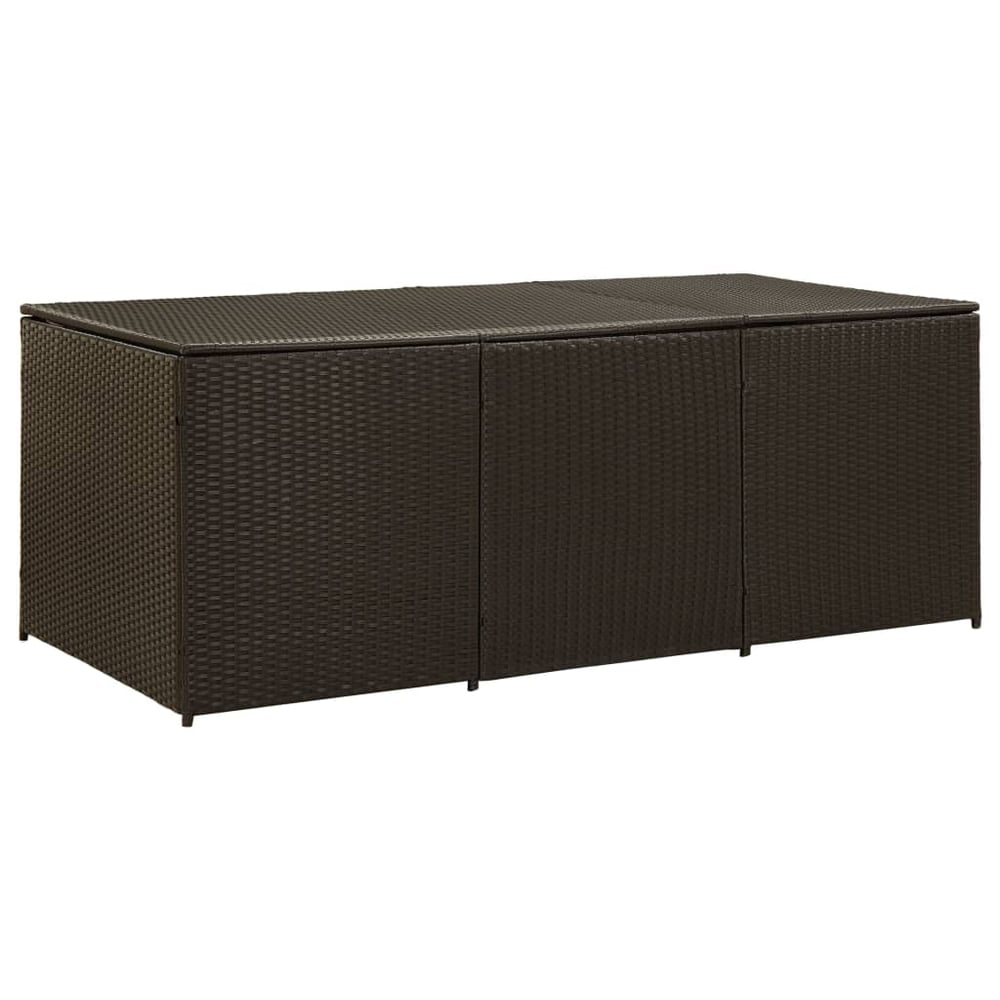 Vidaxl Garden Storage Box Poly Rattan 180x90x75 Cm Brown Vidaxl Garden Storage Box Poly Rattan 180x90x75 Cm Brown