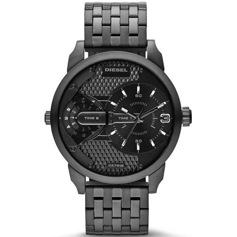 Diesel Men's Mini Daddy Black Ion-plated Stainless Steel Bracelet Watch DZ7316 Diesel Men's Mini Daddy Black Ion-plated Stainless Steel Bracelet Watch DZ7316