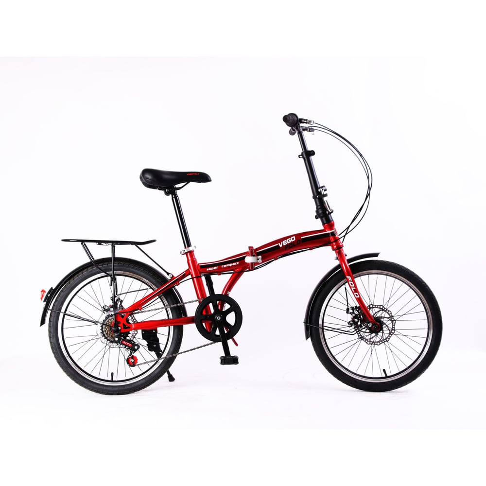Vego Fold Folding Bike 6 Speed 20 Inch - Red Vego Fold Folding Bike 6 Speed 20 Inch - Red