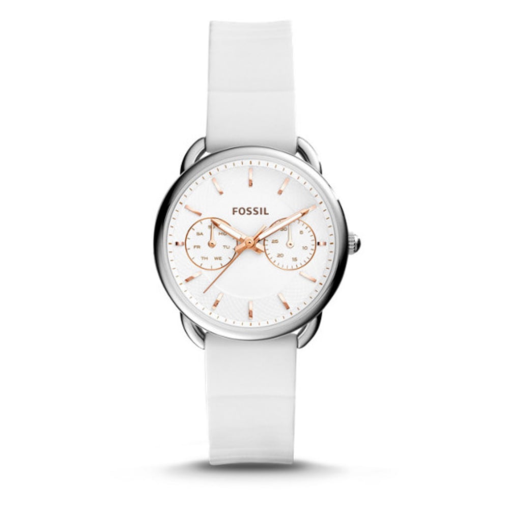 Fossil ES4223 Tailor Multifunction White Silicone Ladies Watch