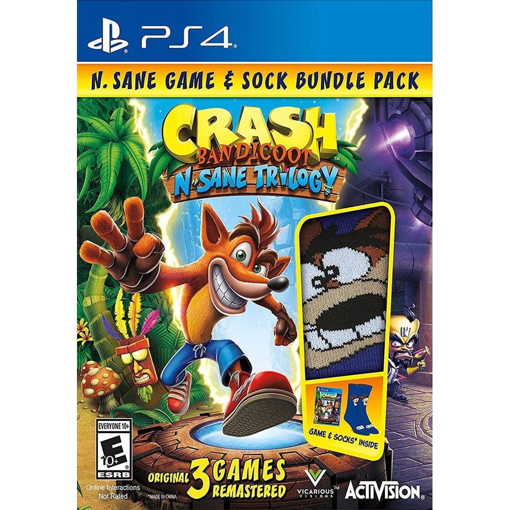 Ps4 Crash Bandicoot N. Sane Trilogy Sock Bundle