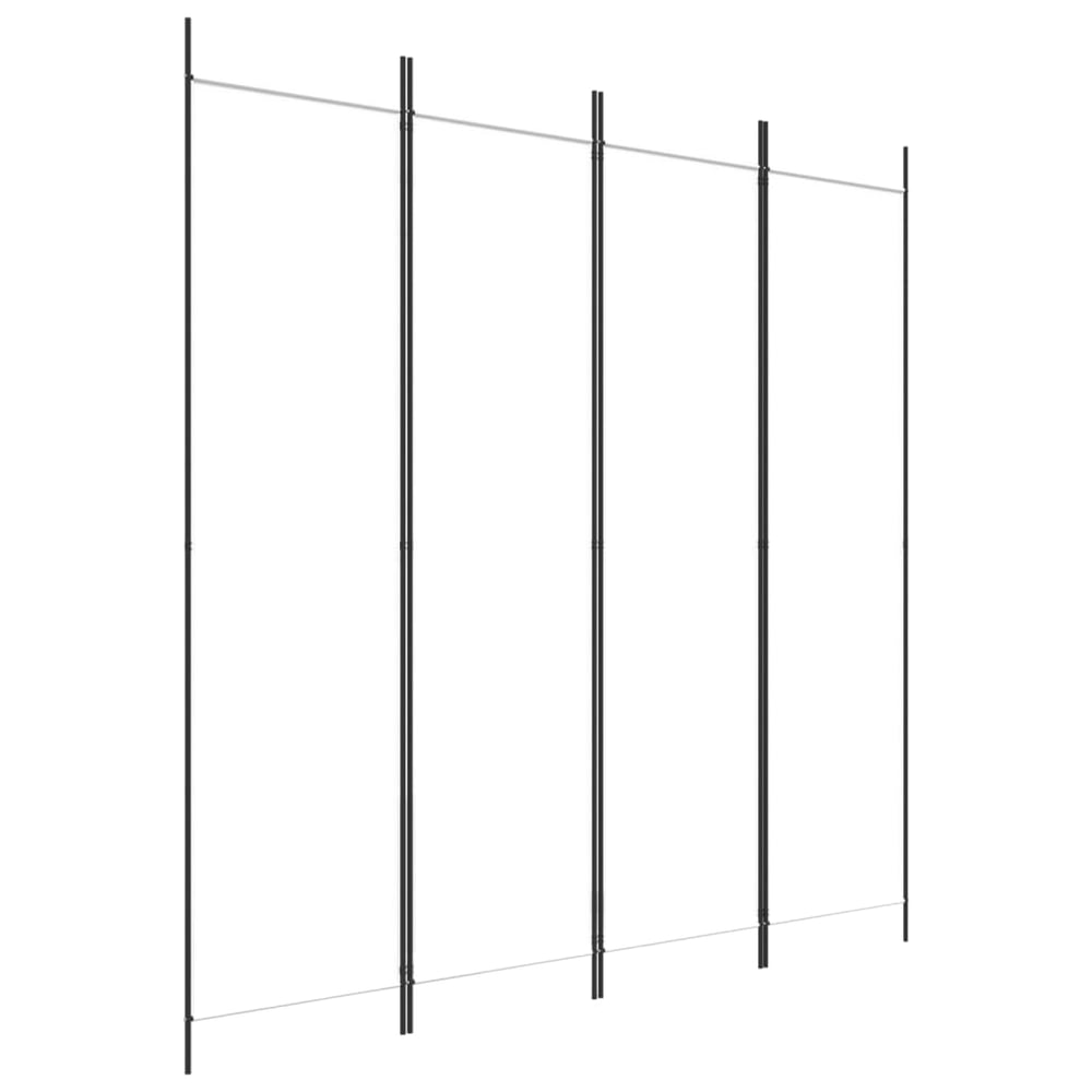 vidaXL 4-Panel Room Divider White 200x200 cm Fabric vidaXL 4-Panel Room Divider White 200x200 cm Fabric