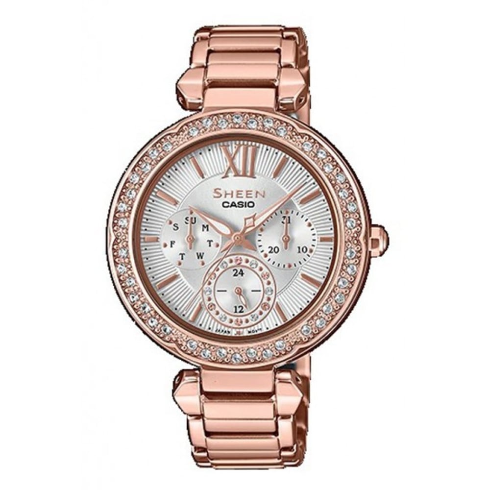 Casio Sheen Rose Gold Stainless Steel Women Watch SHE-3061PG-7AUDR