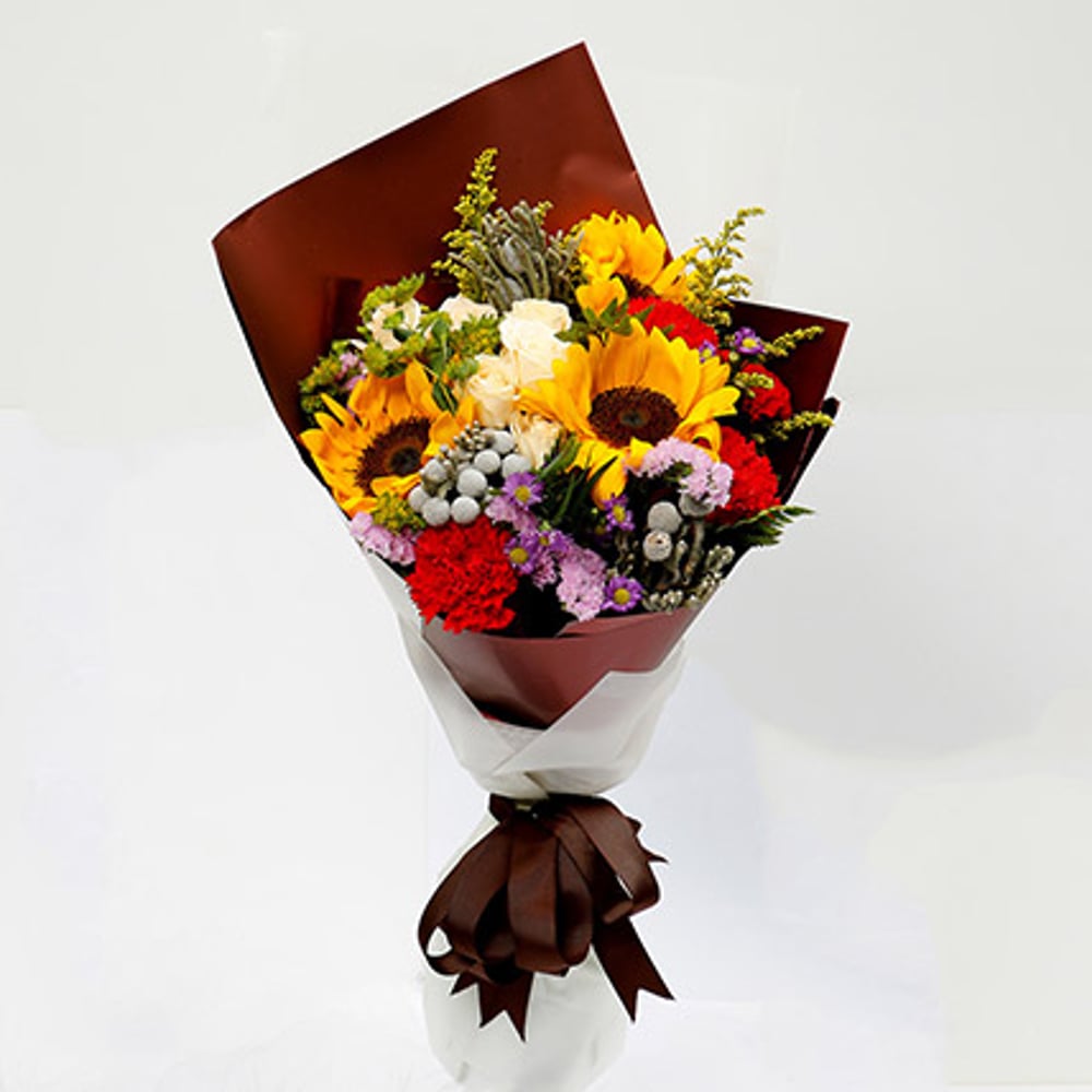 Joyful Bouquet Of Mixed Flowers