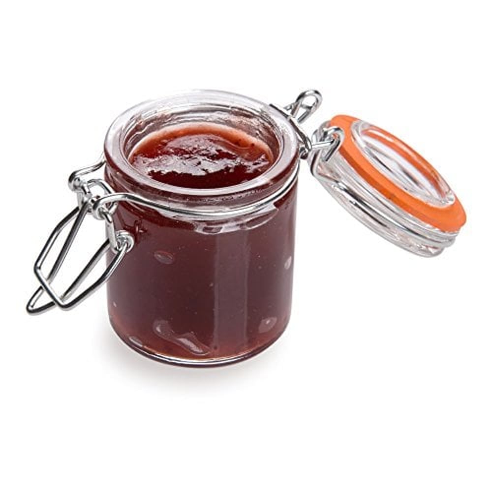 Clamp Lid Mason Jar - Mason Jars With Trigger Lid - Store Liquids Or Dry Goods, Serve Desserts, Drinks Or Appetizers - 1.7 Oz - 10Ct Box - Restaurantware Clamp Lid Mason Jar - Mason Jars With Trigger Lid - Store Liquids Or Dry Goods, Serve Desserts, Drinks Or Appetizers - 1.7 Oz - 10Ct Box - Restaurantware