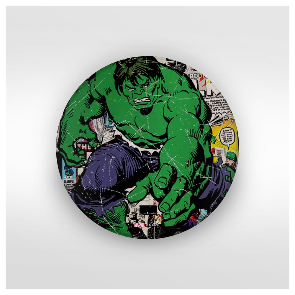 Marvel Comic Incredible Hulk Round Magnet by Wackylicious Marvel Comic Incredible Hulk Round Magnet by Wackylicious