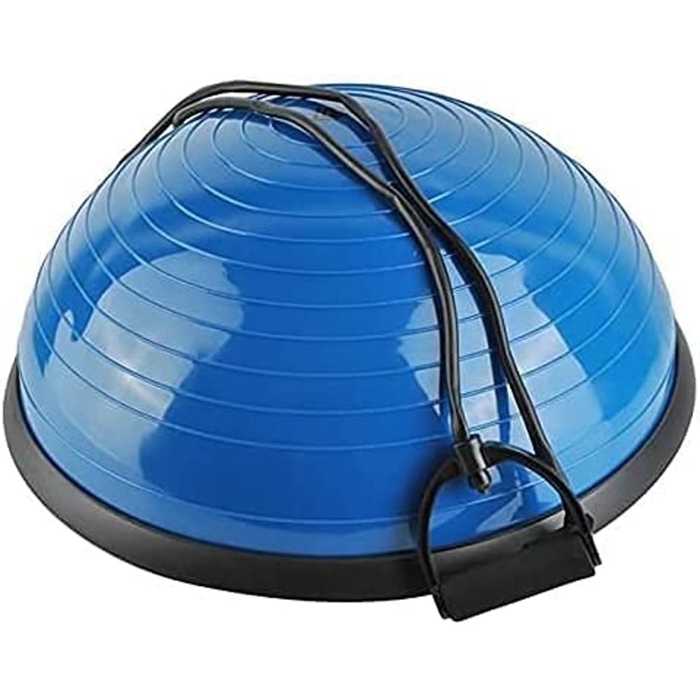 ULTIMAX Exercise Ball, Balance Ball with Resistance Bands, Stability Workout, Half Ball Balance Trainer Bonus Pump for Yoga Fitness (BLUE) ULTIMAX Exercise Ball, Balance Ball with Resistance Bands, Stability Workout, Half Ball Balance Trainer Bonus Pump for Yoga Fitness (BLUE)