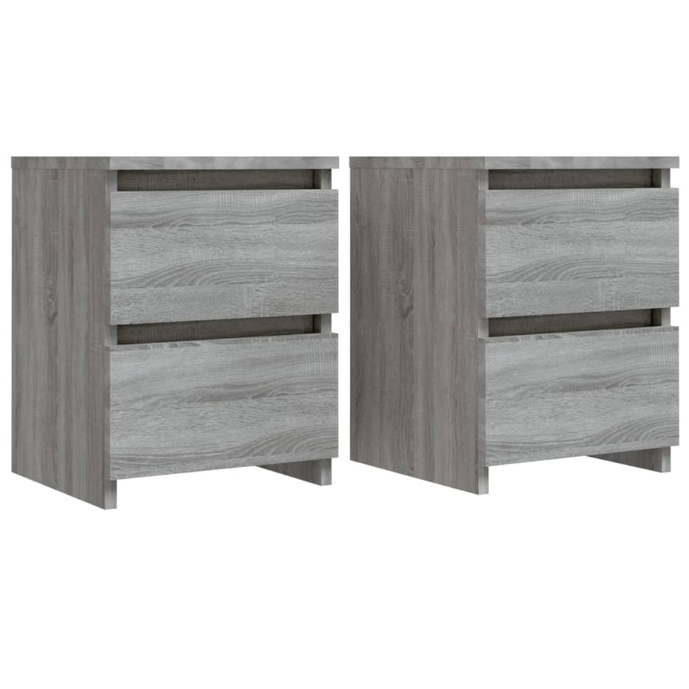 vidaXL Bedside Cabinets 2 pcs Grey Sonoma 30x30x40 cm Engineered Wood vidaXL Bedside Cabinets 2 pcs Grey Sonoma 30x30x40 cm Engineered Wood