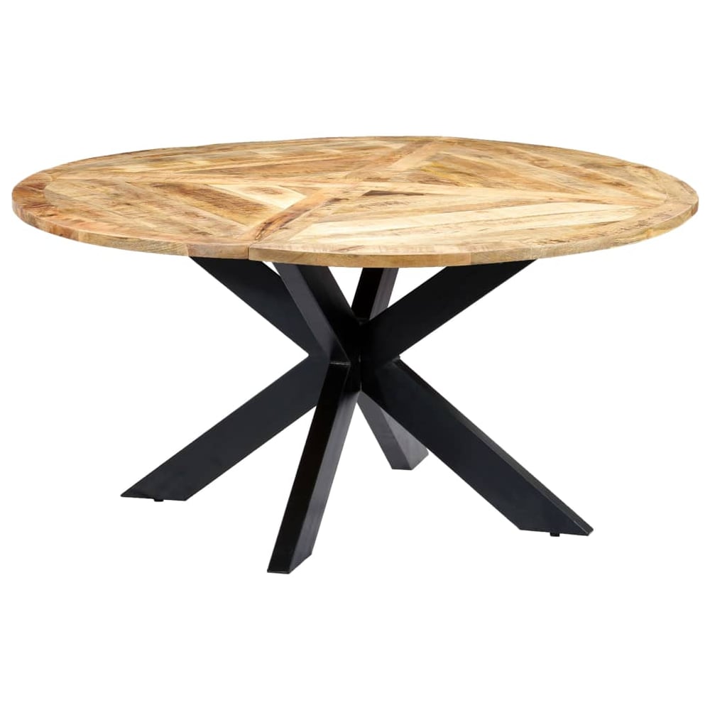 vidaXL Dining Table Round 150x76 cm Solid Mango Wood vidaXL Dining Table Round 150x76 cm Solid Mango Wood